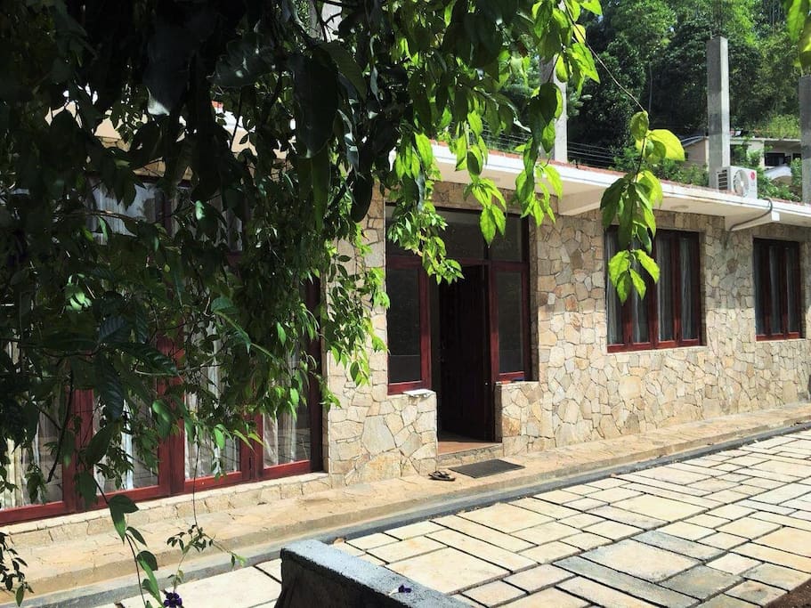 Bungalow during the day.