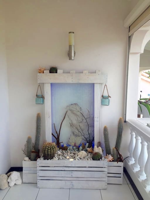 Villa welcome detail.