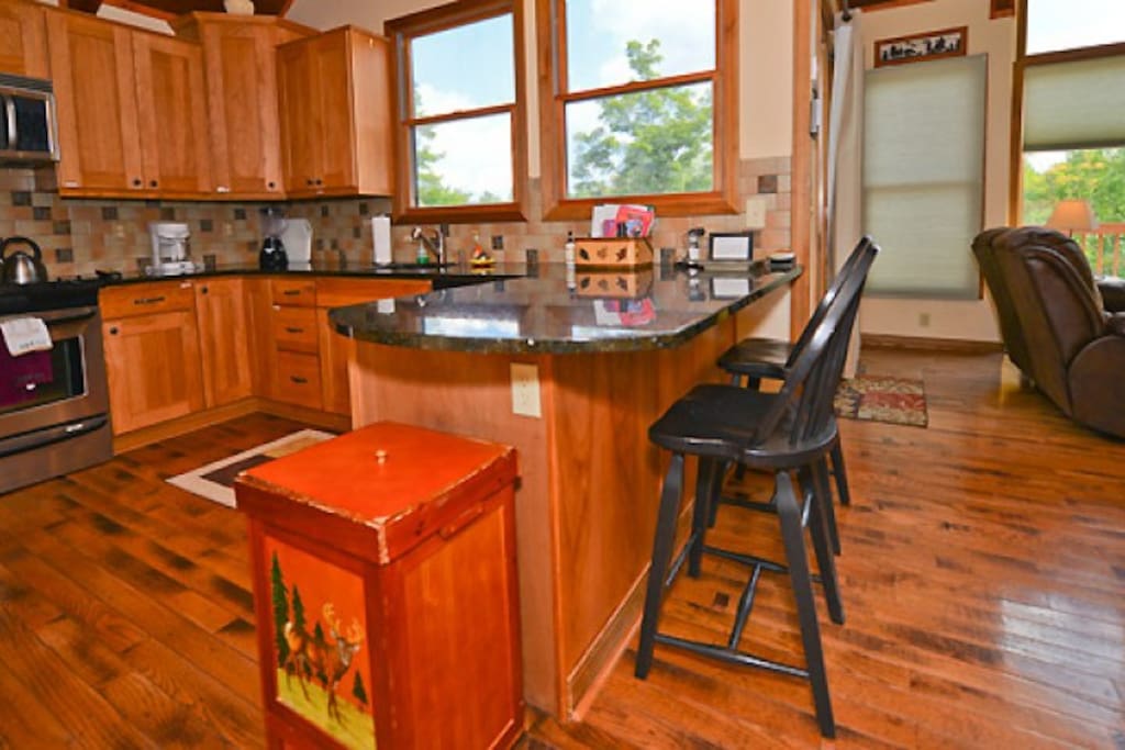 Kitchen Island with Bar Stools