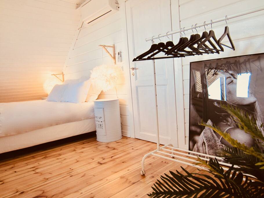 Balcony bedroom storage area