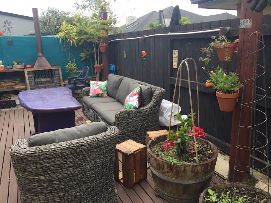 Outdoor area guests can use