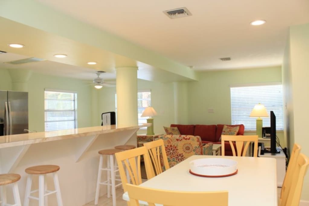 Dining Room with open floor plan to kitchen and living room