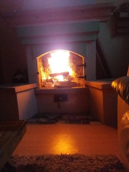 Kamin im Winter fireplace in winter
