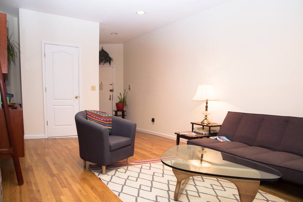 Sofa Bed, Bed comes with memory foam padding when set.