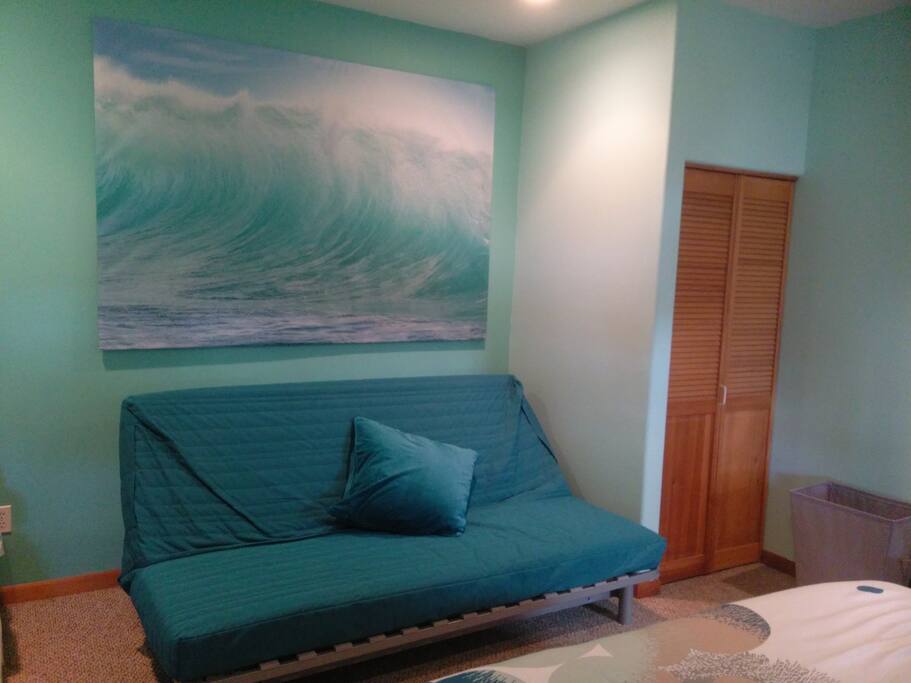 Extra queen sized futon in the master