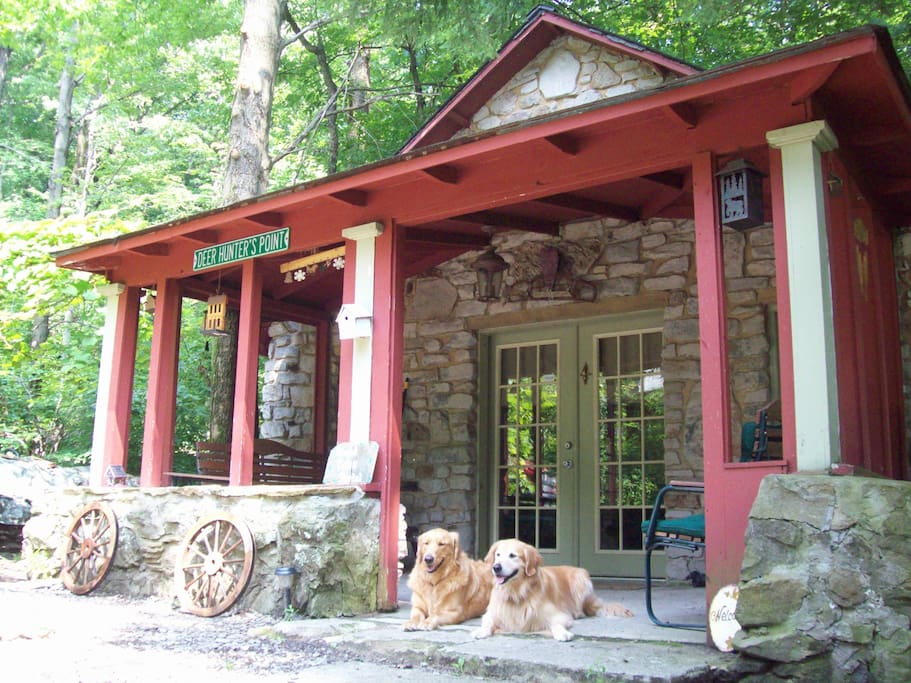 Porch with seating.