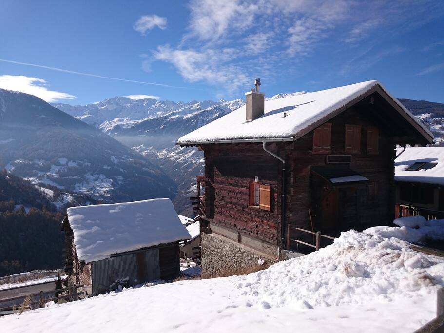 Magnifique Mazot Valaisan - Chalet de Vacances - Mase의 샬레에서 살아보기, Valais, 스위스