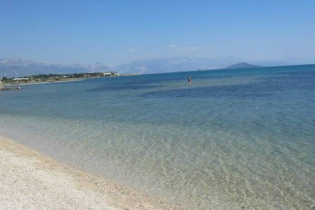 Beach in front of the apartment