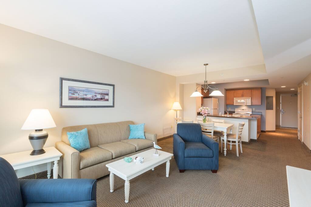 Perfect for kids, there's a sofa bed for 2 in the living room.