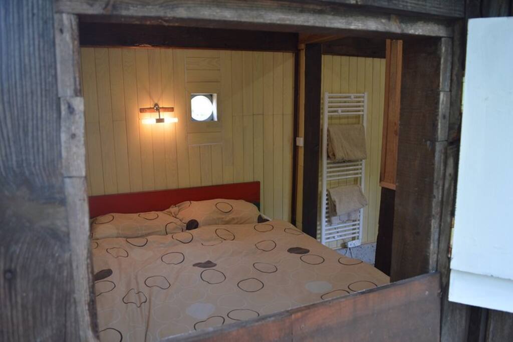 The double bed from outside