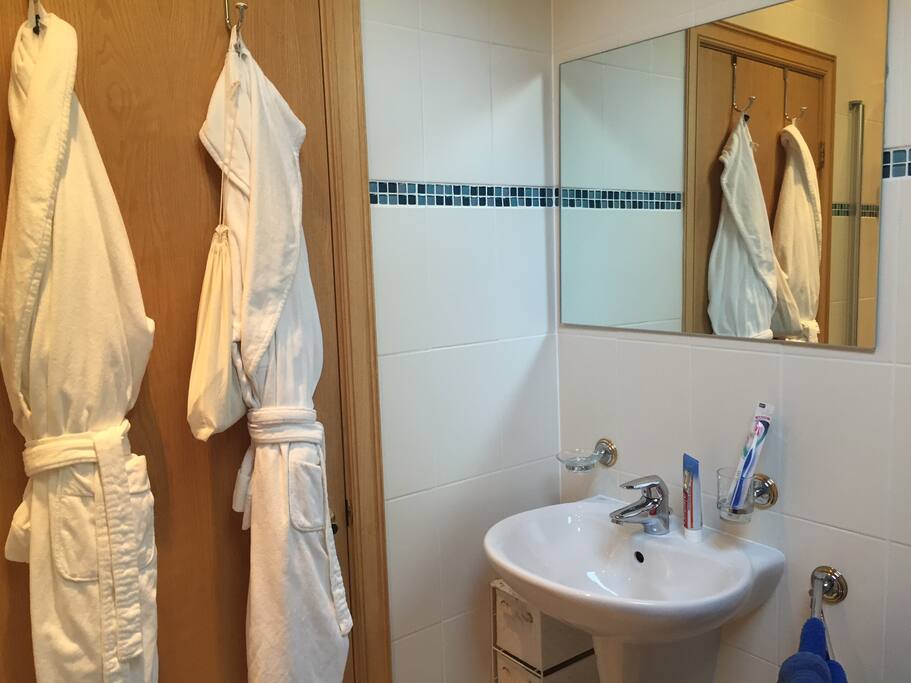 Your private/shared bathroom next to your room with shower and WC.