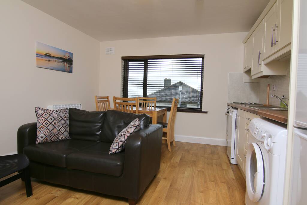 Open-plan kitchen/living/dining space