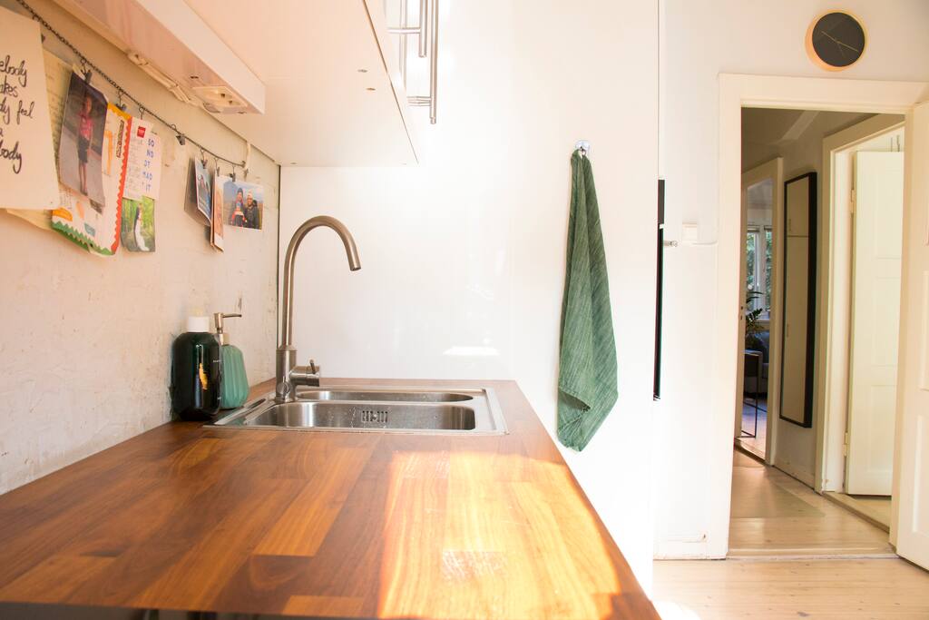 Our kitchen is brand new and will make it easy for you to cook delicious food.