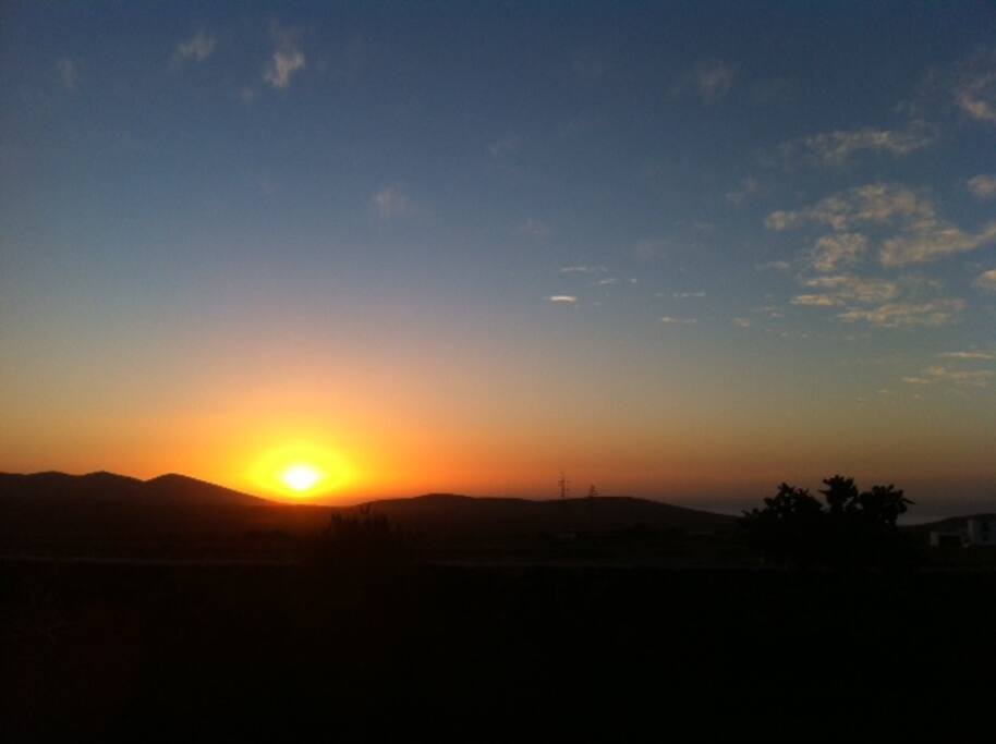 fantastic sunset views from the villa