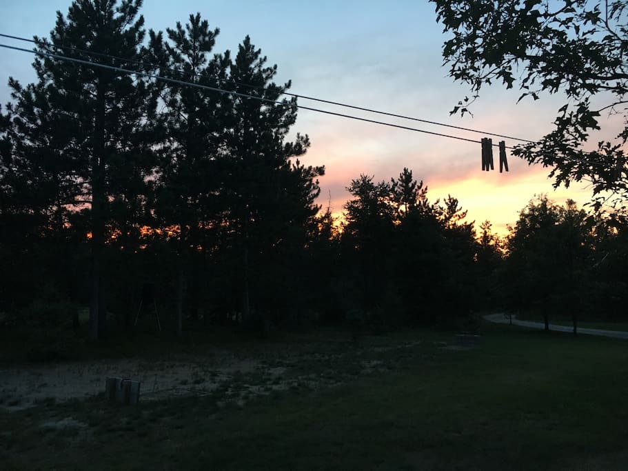 Enjoy great up north sunsets from the deck