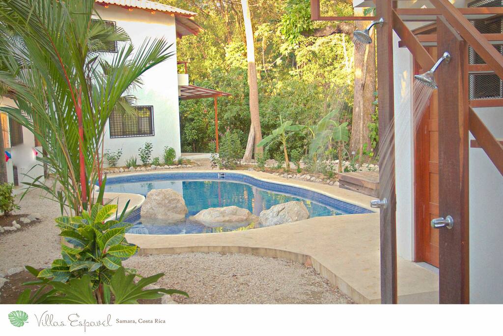 Shower off the sand of Samara as you relax into Villas Espavel.