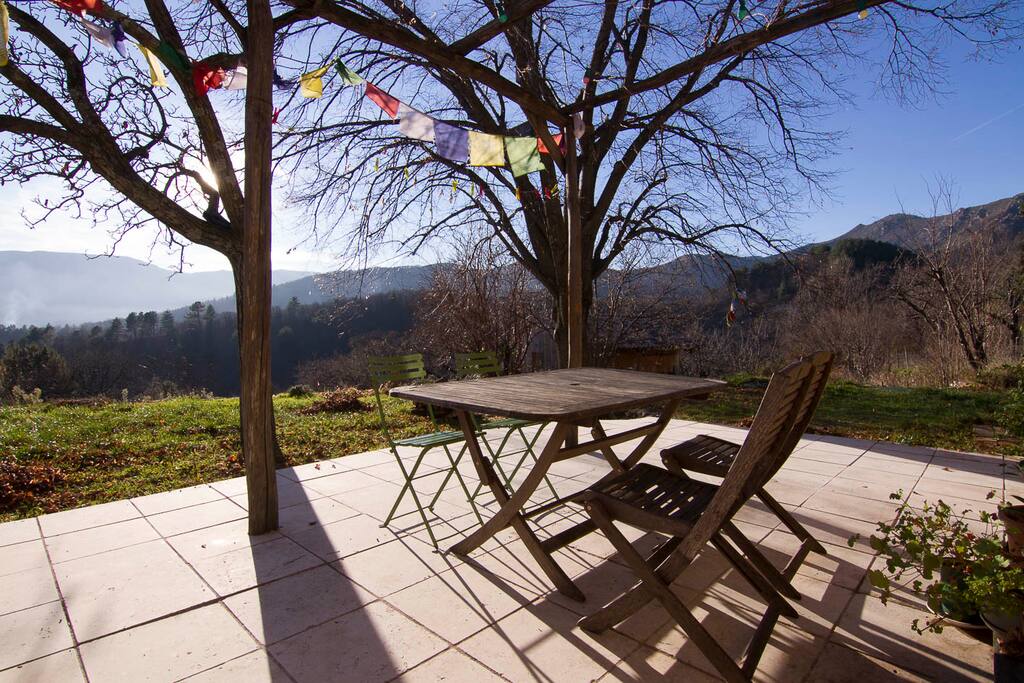 Terrasse plein sud avec vue magnifique