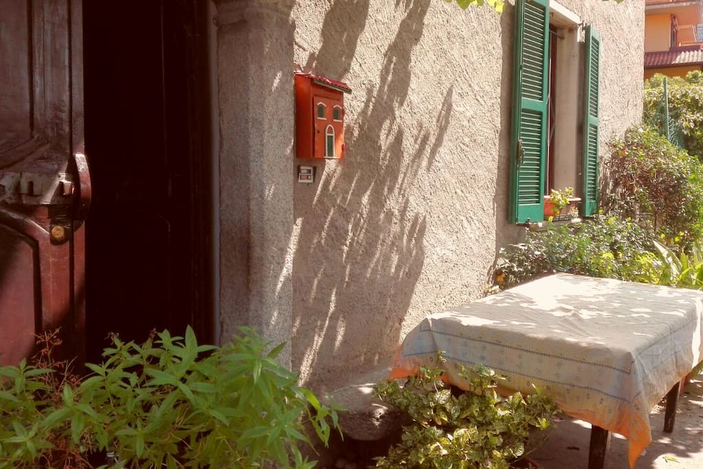 The area outside the front door