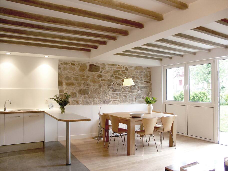 Living room with kitchen