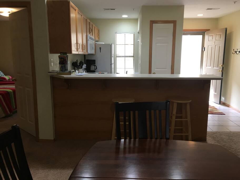 Kitchen looking toward the front door