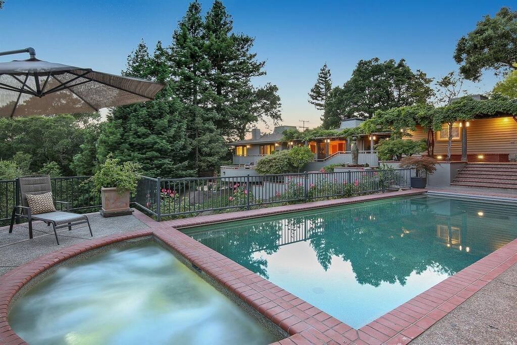 The pool and spa