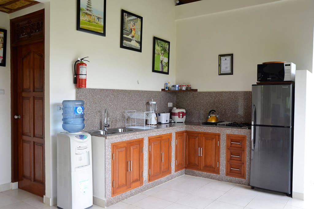 The kitchen is fully equipped.