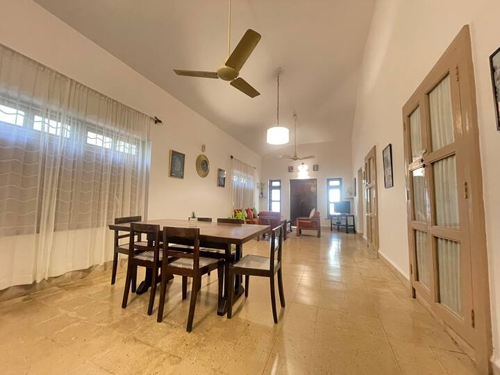 Dining table in villa