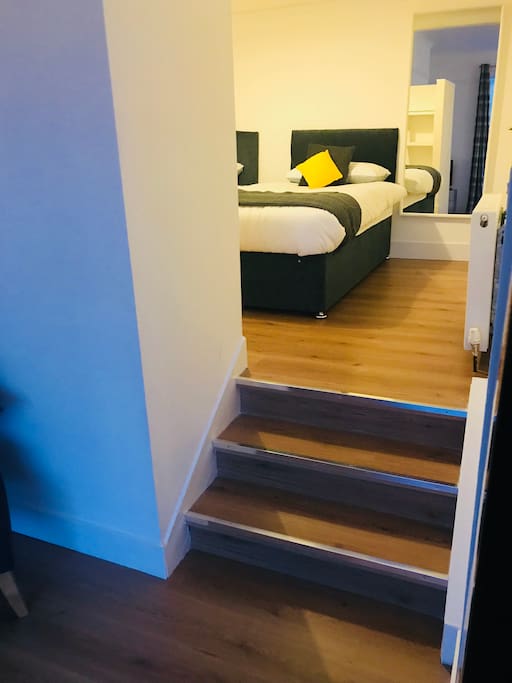 Stairs to mezzanine