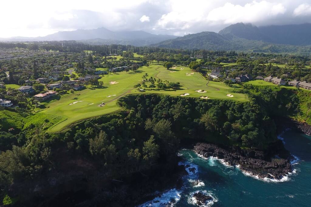 Townhouse is in a resort area next to the Westin resort on a golf course bluff