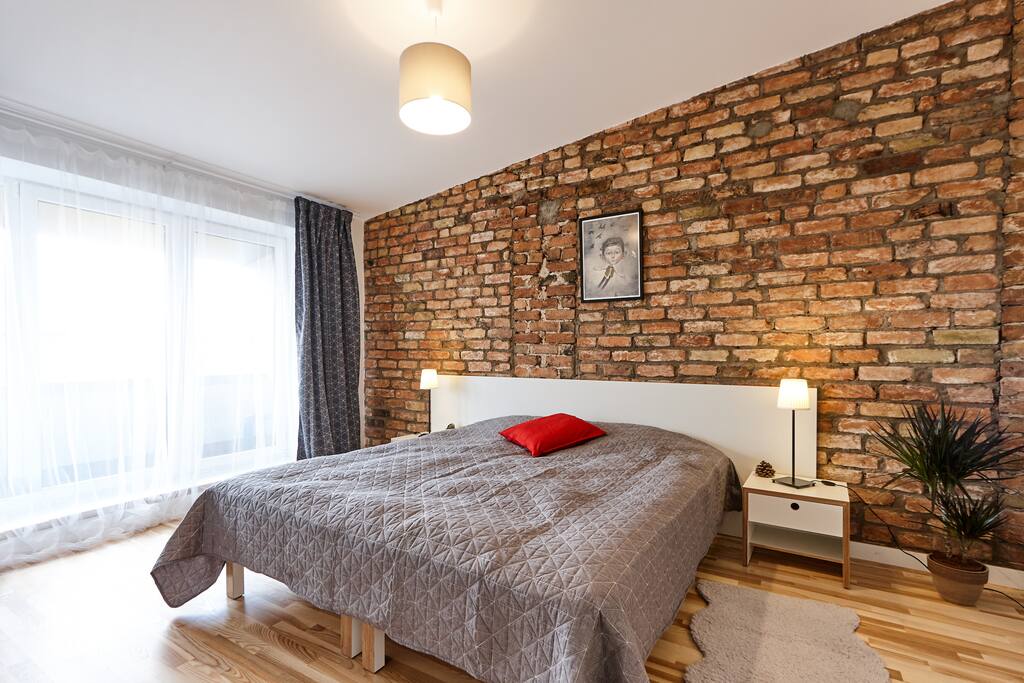 master bedroom with exit to the terrace