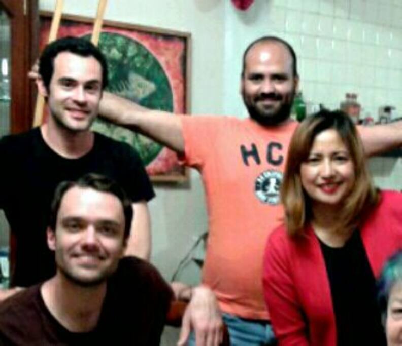 Reunión con amigos y huéspedes!