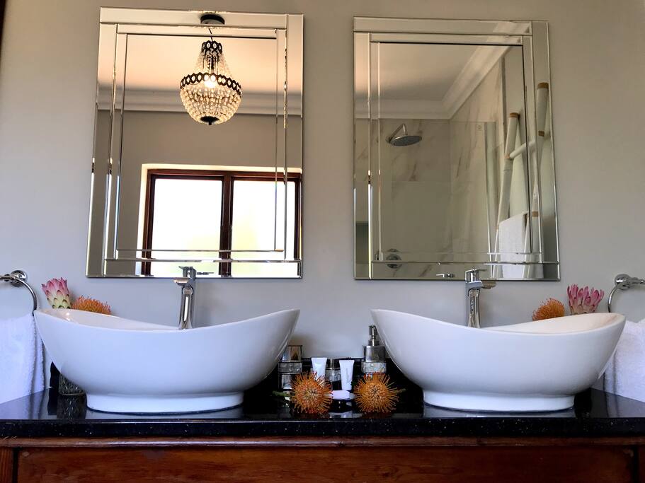 Basins in the bathroom