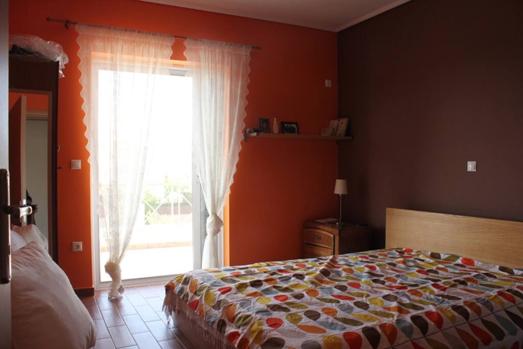 Bedroom with a small ensuite.