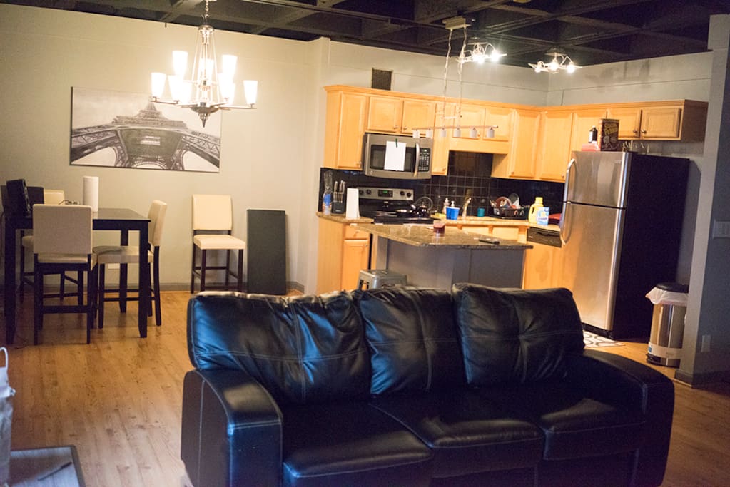 Living Room, Kitchen and Dining Area
