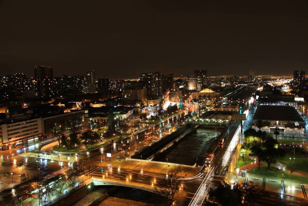 Noche en Stgo desde mi terraza