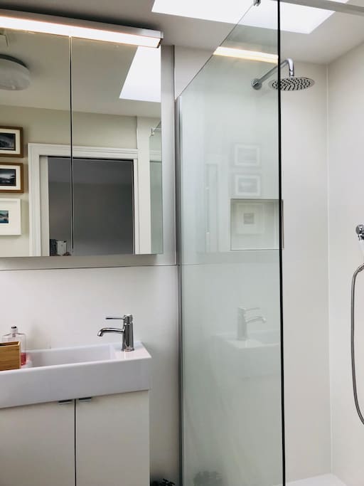 Ensuite bathroom with wall to wall shower