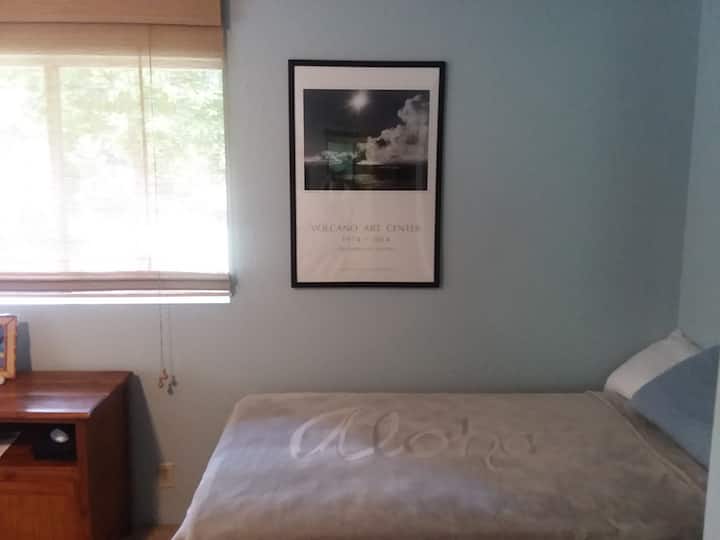 Двокреветна соба со цврст душек Serta во предната спална соба.  Собата има и брачен кревет (широк 150-179 см) и голем плакар.