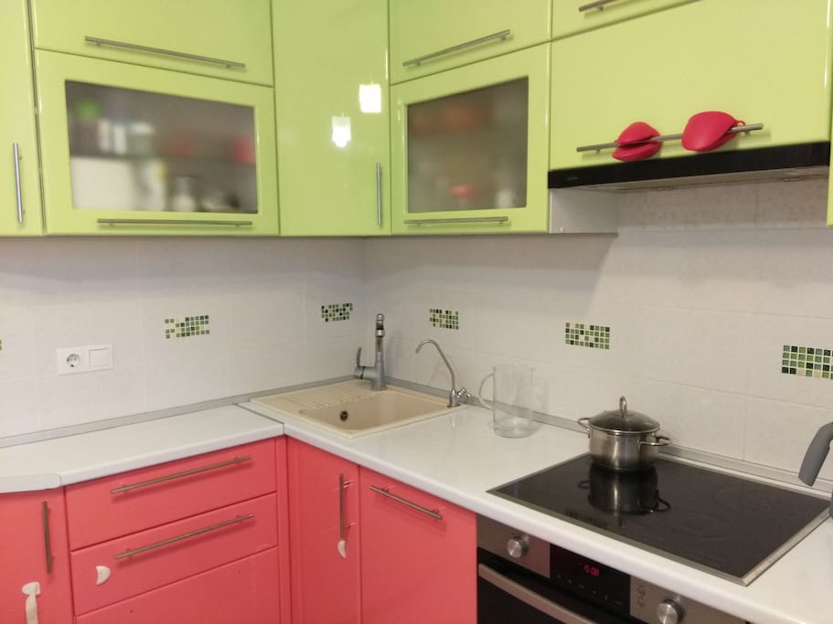 Kitchen with modern technics