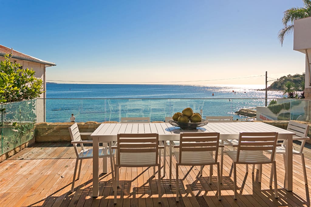 This is your stunning deck just minutes walk to Manly and Shelley beach.