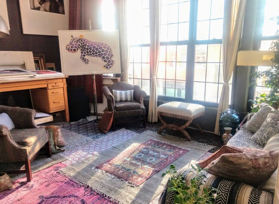 The Art studio that is available to use upon request