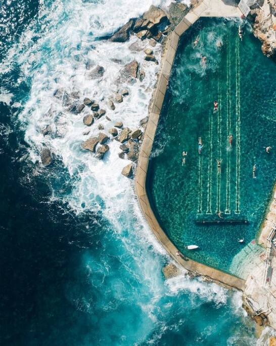 why not begin your day with a jump in the pool?