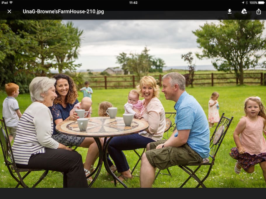 Seaviews from the garden .. outdoor seating and BBQ