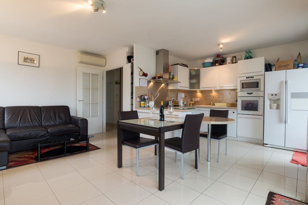 Grand séjour (canapé-méridienne extensible en lit 2 places)