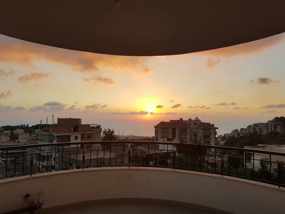 Sunset from the balcony - unretouched picture -