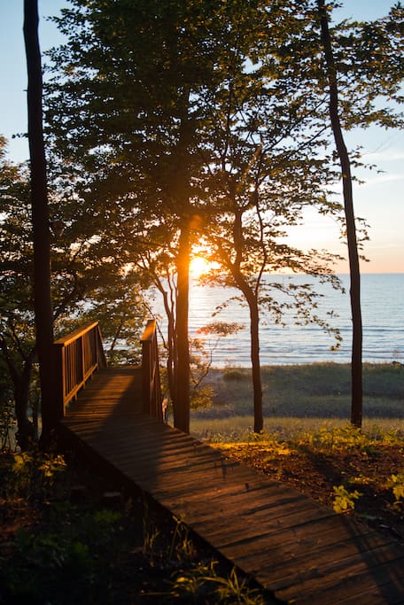 Steps down to the beach