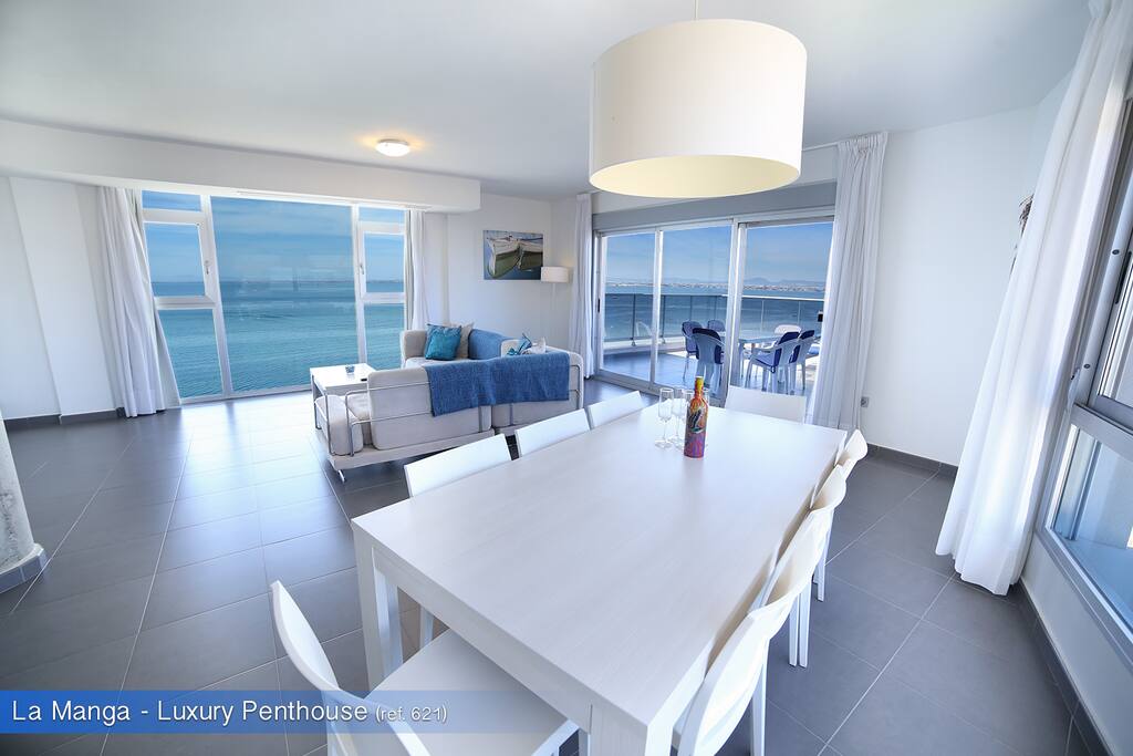 Luxury lounge with stunning panoramic view