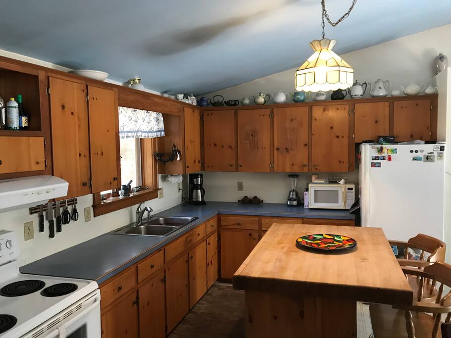 Open concept kitchen and living room.