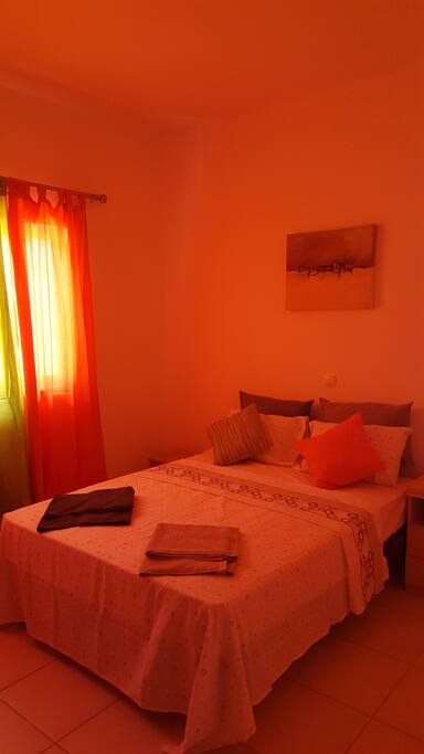 Bedroom with large wardrobe