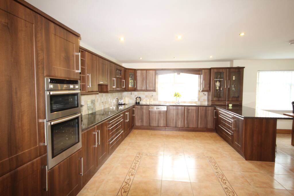 Beautiful kitchen with dining table and chairs
