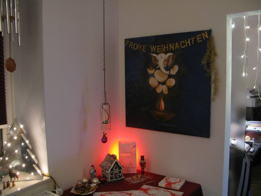 this is with x-mas decoration